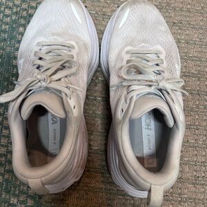 Hoka One One White Running Shoes